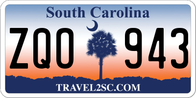 SC license plate ZQO943