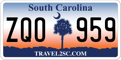 SC license plate ZQO959