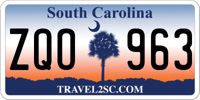 SC license plate ZQO963