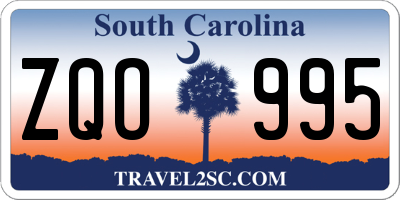 SC license plate ZQO995