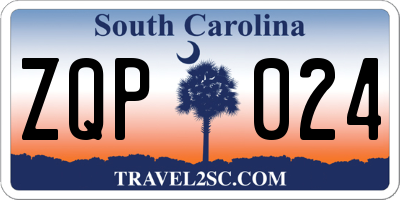 SC license plate ZQP024
