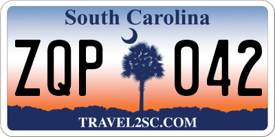 SC license plate ZQP042