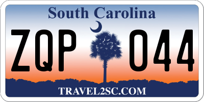 SC license plate ZQP044