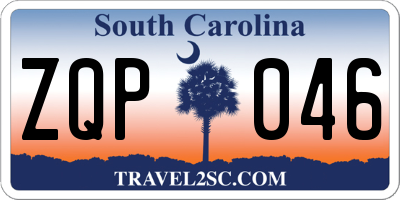 SC license plate ZQP046