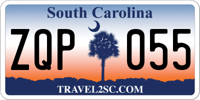SC license plate ZQP055