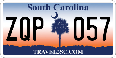 SC license plate ZQP057