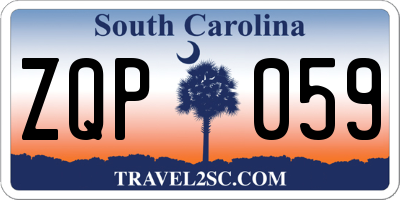 SC license plate ZQP059
