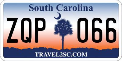 SC license plate ZQP066