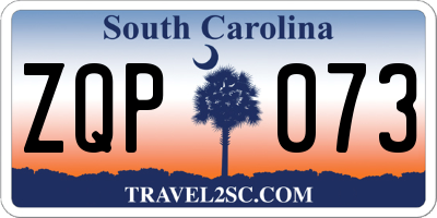 SC license plate ZQP073