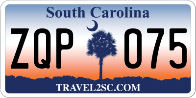 SC license plate ZQP075