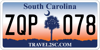 SC license plate ZQP078