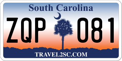 SC license plate ZQP081