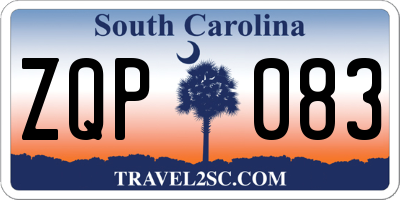SC license plate ZQP083