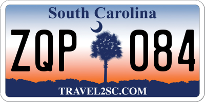 SC license plate ZQP084