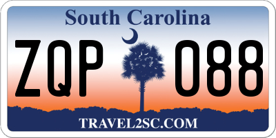 SC license plate ZQP088