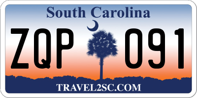 SC license plate ZQP091