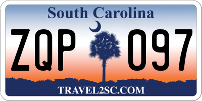 SC license plate ZQP097