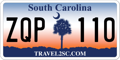 SC license plate ZQP110