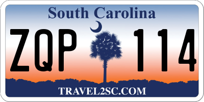 SC license plate ZQP114