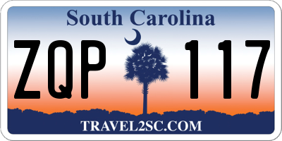 SC license plate ZQP117