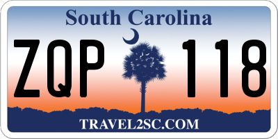 SC license plate ZQP118