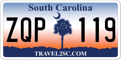 SC license plate ZQP119