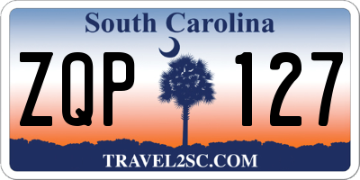 SC license plate ZQP127