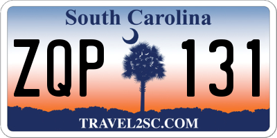 SC license plate ZQP131