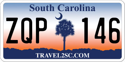 SC license plate ZQP146