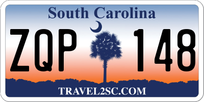 SC license plate ZQP148