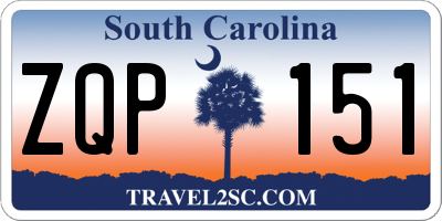 SC license plate ZQP151