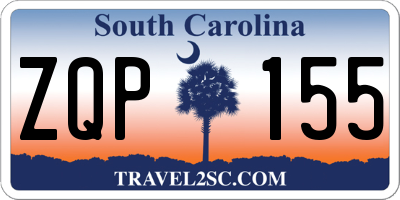 SC license plate ZQP155