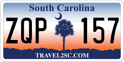 SC license plate ZQP157