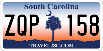 SC license plate ZQP158