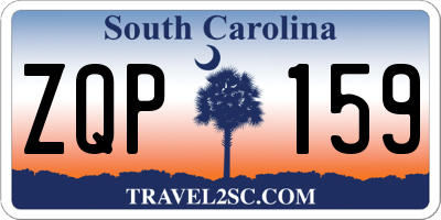 SC license plate ZQP159