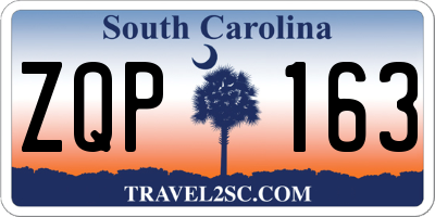 SC license plate ZQP163
