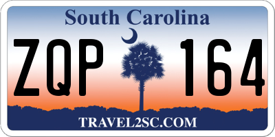SC license plate ZQP164