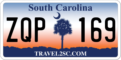 SC license plate ZQP169