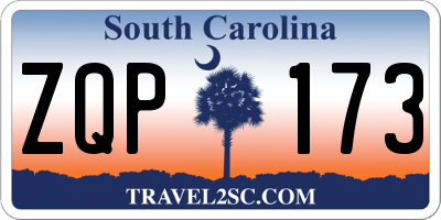 SC license plate ZQP173