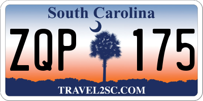 SC license plate ZQP175