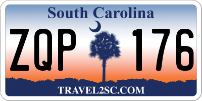 SC license plate ZQP176