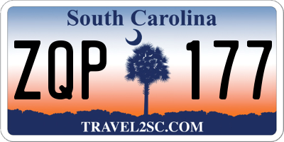 SC license plate ZQP177
