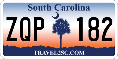 SC license plate ZQP182