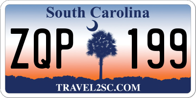 SC license plate ZQP199
