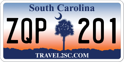 SC license plate ZQP201