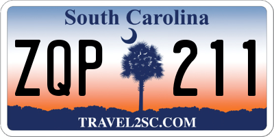 SC license plate ZQP211