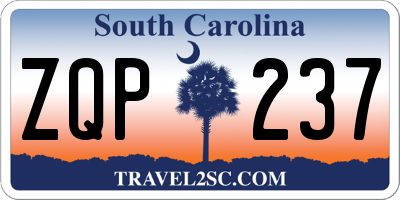 SC license plate ZQP237