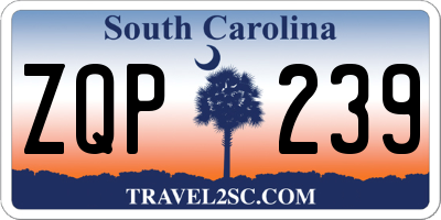 SC license plate ZQP239