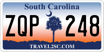 SC license plate ZQP248