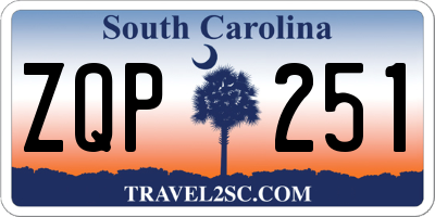 SC license plate ZQP251